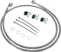 DRAG SPECIALTIES Brake Line - Front - +4" - Stainless Steel Extended Length Stainless Steel Brake Line Kit - Team Dream Rides