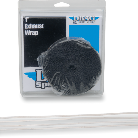 DRAG SPECIALTIES Exhaust Wrap with Tie - Black - 1
