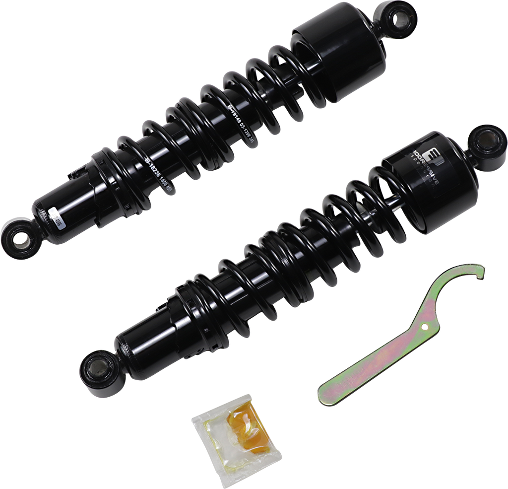 PROGRESSIVE SUSPENSION 412 Series Shock - 14" - Heavy Duty - Black - FXD 412 Series Shocks — Black - Team Dream Rides