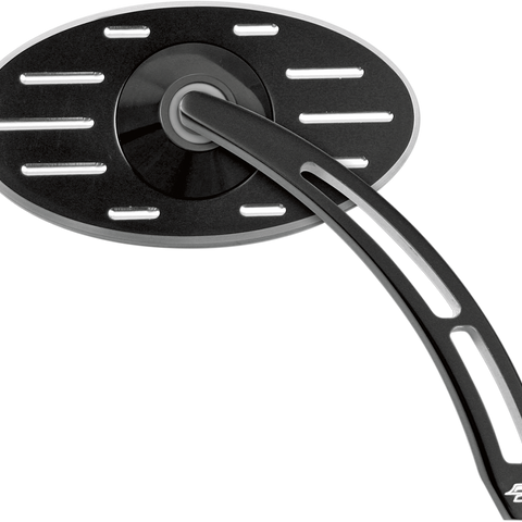 PRO-ONE PERF.MFG. Mirror - Black - Right Billet Aluminum Mirrors with Clear Glass — Pro Street - Team Dream Rides