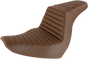 SADDLEMEN Step Up Seat - Tuck and Roll/Lattice Stitched - Brown Step Up Seat — Rear Lattice Stitch/Tuck and Roll - Team Dream Rides