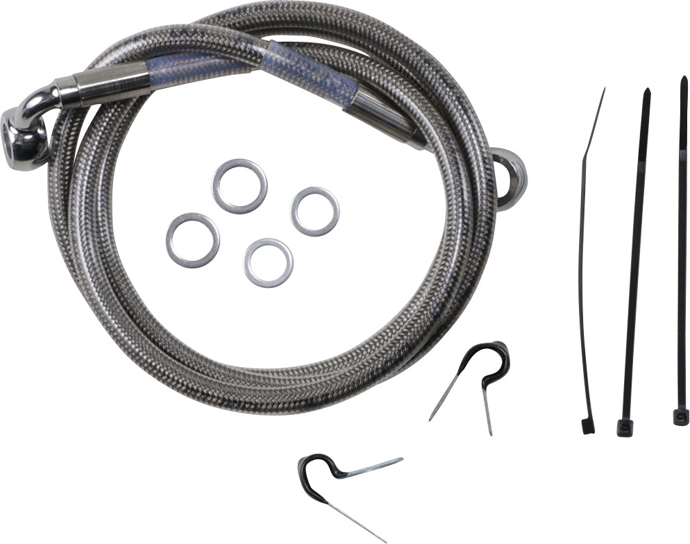 DRAG SPECIALTIES Front Brake Line - FXST '99-'07 Stainless Steel Brake Line Kit - Team Dream Rides