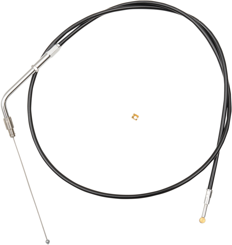 LA CHOPPERS 12" - 14" Black Throttle Cable for '96 - '15 Softail Black Vinyl Braided Handlebar Throttle Cable - Team Dream Rides