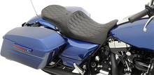 Load image into Gallery viewer, DRAG SPECIALTIES SEATS Low Touring Seat - Diamond - Driver&#39;s Backrest Backrest Compatible 2-Up Leather Touring Seat — Double Diamond - Team Dream Rides