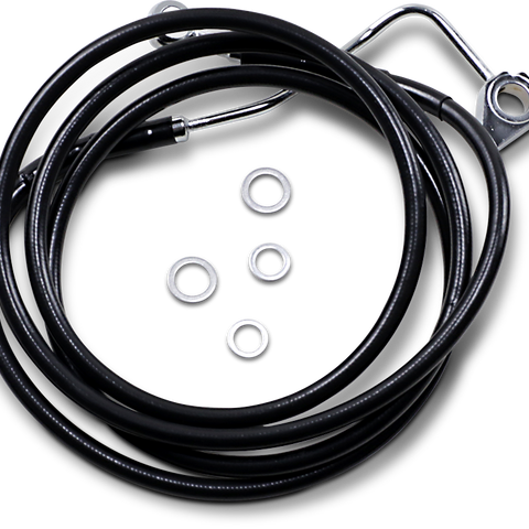 DRAG SPECIALTIES Brake Line - Front - Black - +12