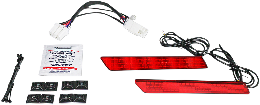 CUSTOM DYNAMICS Saddlebag Latch Lights - '97-'13 - Red Saddlebag Latch  Lights - Team Dream Rides