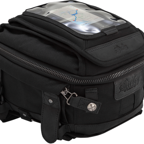 BURLY BRAND Tank Tail Bag - Black Cordura Voyager Cordura Tank Bag - Team Dream Rides