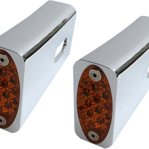 PRO-ONE PERF.MFG. Strut LED Marker Light - Chrome/Amber Fender Strut LED Marker Lights - Team Dream Rides