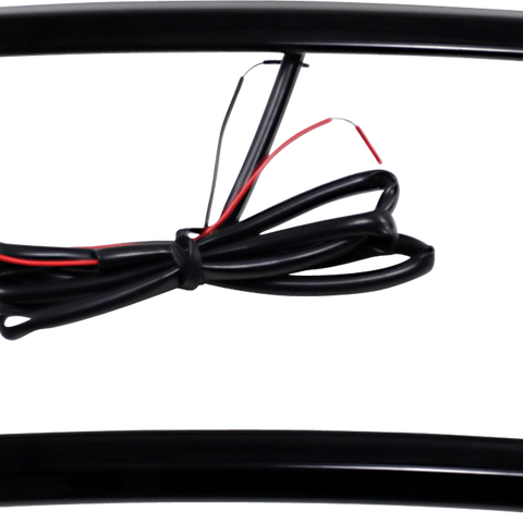 CYCLE VISIONS Beveled License Plate Frame - Black Beveled License Plate with Lights - Team Dream Rides