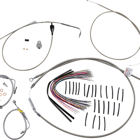 BURLY BRAND Stainless Control Kit for Early Touring Bikes with 15