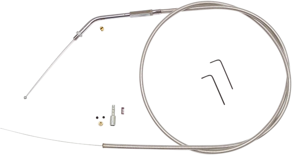 MAGNUM Stainless Steel BYO™ Idle Cable BYO™ Build Your Own™ Control Cable Kit - Team Dream Rides