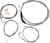 LA CHOPPERS 12" - 14" Cable Kit for '08+ FXDF Standard Stainless Braided Handlebar Cable/Brake Line Kit - Team Dream Rides