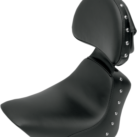 SADDLEMEN Studded Heels Down Seat - Backrest -  FLSTC Heels Down Solo Seat - Team Dream Rides