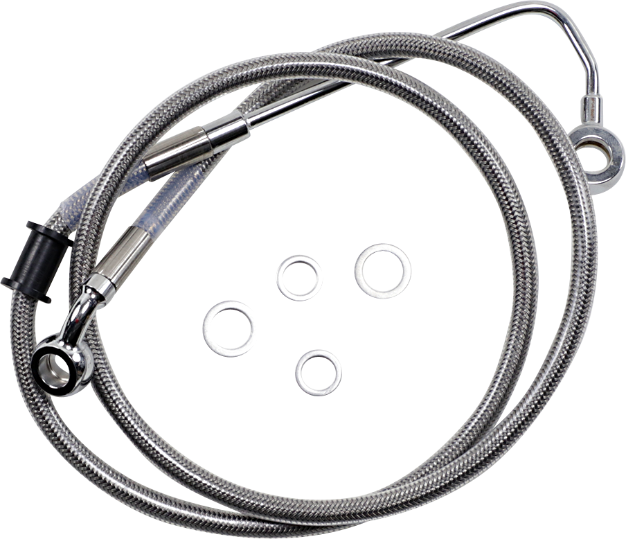 DRAG SPECIALTIES Brake Line - +10" - Stainless Steel - '15-'17 Softail Extended Length Stainless Steel Brake Line - Team Dream Rides