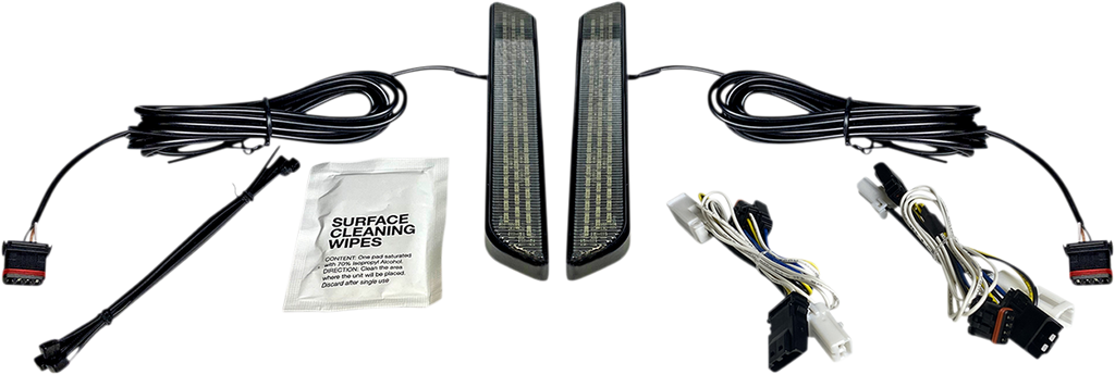 CUSTOM DYNAMICS LED Fork Light - Smoke - Black LED Front Fork Lightz™ - Team Dream Rides