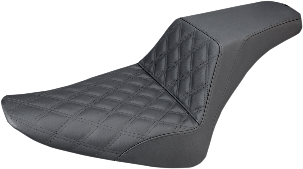 SADDLEMEN Step Up Seat - Lattice Stitched - Black - FLS Step Up Seat — Diamond - Team Dream Rides