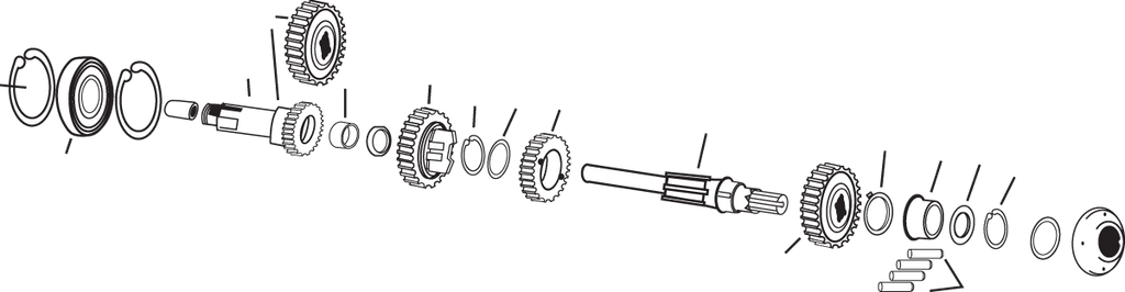 ANDREWS Mainshaft - 3rd Gear 4-Speed Mainshaft Component - Team Dream Rides