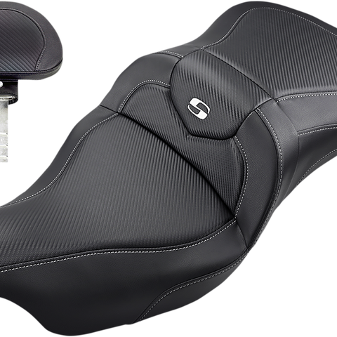 SADDLEMEN Road Sofa Seat - Carbon Fiber - Backrest CF Road Sofa Seat - Team Dream Rides