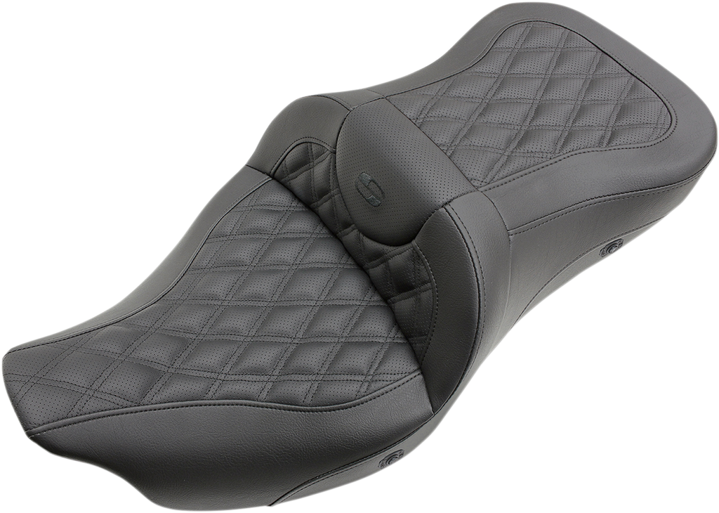 SADDLEMEN Roadsofa™ Seat - Heated - Lattice Stitched Roadsofa™ Trike Seat - Team Dream Rides