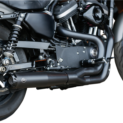 S&S CYCLE 2:1 Black Exhaust for '07-'13 XL SuperStreet 2:1 Exhaust System - Team Dream Rides