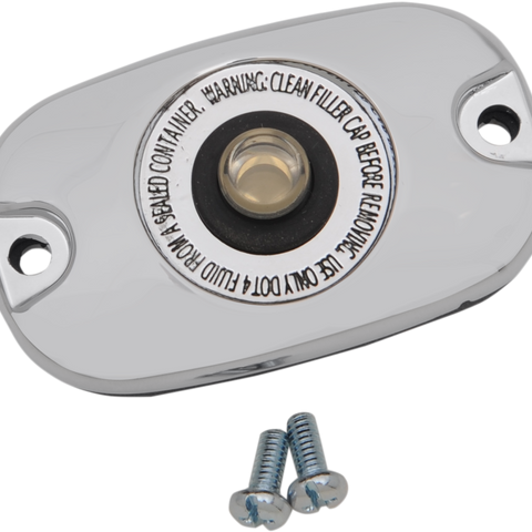 DRAG SPECIALTIES Rear Master Cylinder Cover - Chrome Rear Brake Master Cylinder Cover Kit - Team Dream Rides