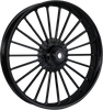 RC COMPONENTS Front Wheel - Illusion - Black - 21 X 3.5 - With ABS One-Piece Forged Illusion Wheel - Team Dream Rides