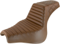 SADDLEMEN Step Up Seat - Tuck and Roll/Lattice Stitched - Brown Step Up Seat — Rear Lattice Stitch/Tuck and Roll - Team Dream Rides