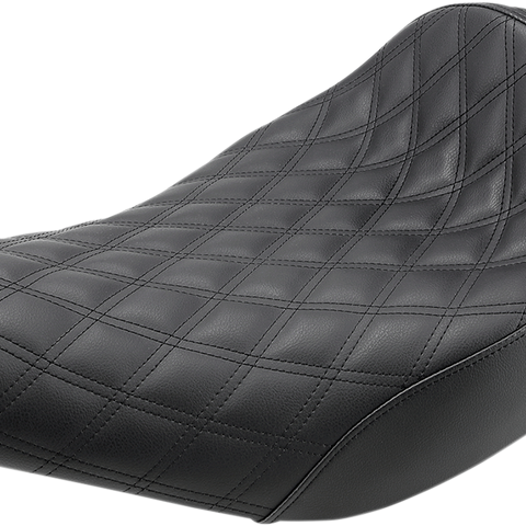 SADDLEMEN Renegade Solo Seat - Lattice Stitched - Black I14-07-002LS - Team Dream Rides