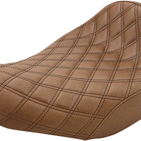 SADDLEMEN Renegade Solo Seat - Lattice Stitched - Brown I14-07-002BLS - Team Dream Rides