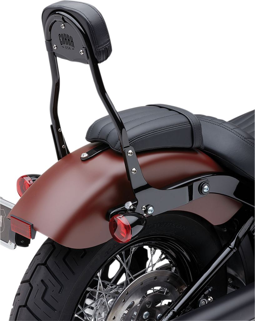 COBRA Backrest Kit - 14" - Black - FLHC/S Detachable Backrest Kit - Team Dream Rides