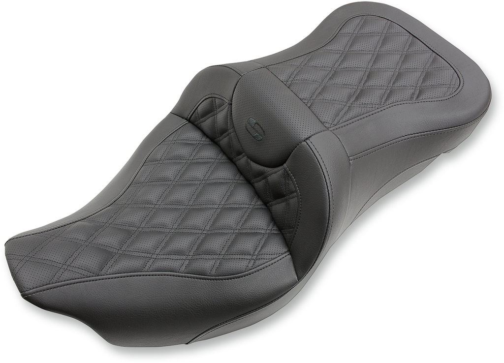 SADDLEMEN Extended Reach Road Sofa Seat - Lattice Stitched - '08-'23 FL 808-07B-184 - Team Dream Rides