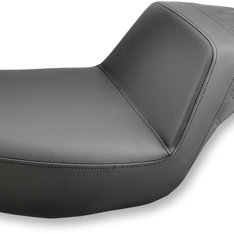 SADDLEMEN Step-Up Seat - Rear Lattice Stitch - Black - FXR 882-09-173 - Team Dream Rides