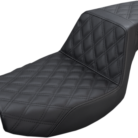 SADDLEMEN Step-Up Seat - Full Lattice Stitch - Black - FXR 882-09-175 - Team Dream Rides