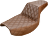 SADDLEMEN Step-Up Seat - Full Lattice Stitch - Brown - FXR 882-09-175BR - Team Dream Rides