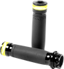 PERFORMANCE MACHINE (PM) Black Contour LED Grips for Cable Vision Series Contour LED Turn Signal Grips - Team Dream Rides