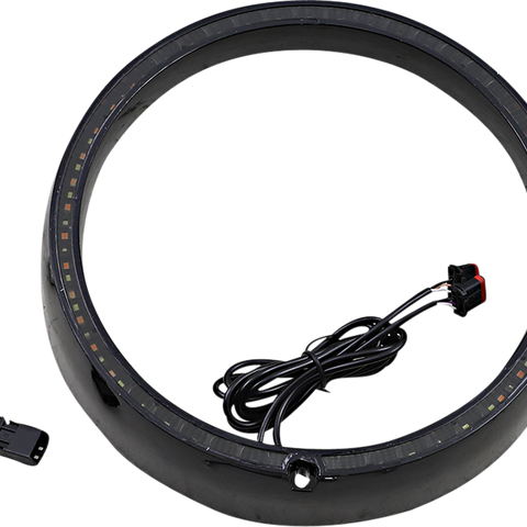 CUSTOM DYNAMICS Sequential Trim Ring - Black ProBEAM® Turn Signal Ring Trim - Team Dream Rides