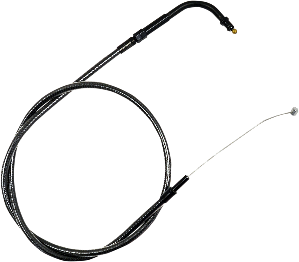 LA CHOPPERS 15" - 17" Midnight Throttle Cable for '12 - '17 FLD Midnight Braided Handlebar Throttle Cable - Team Dream Rides