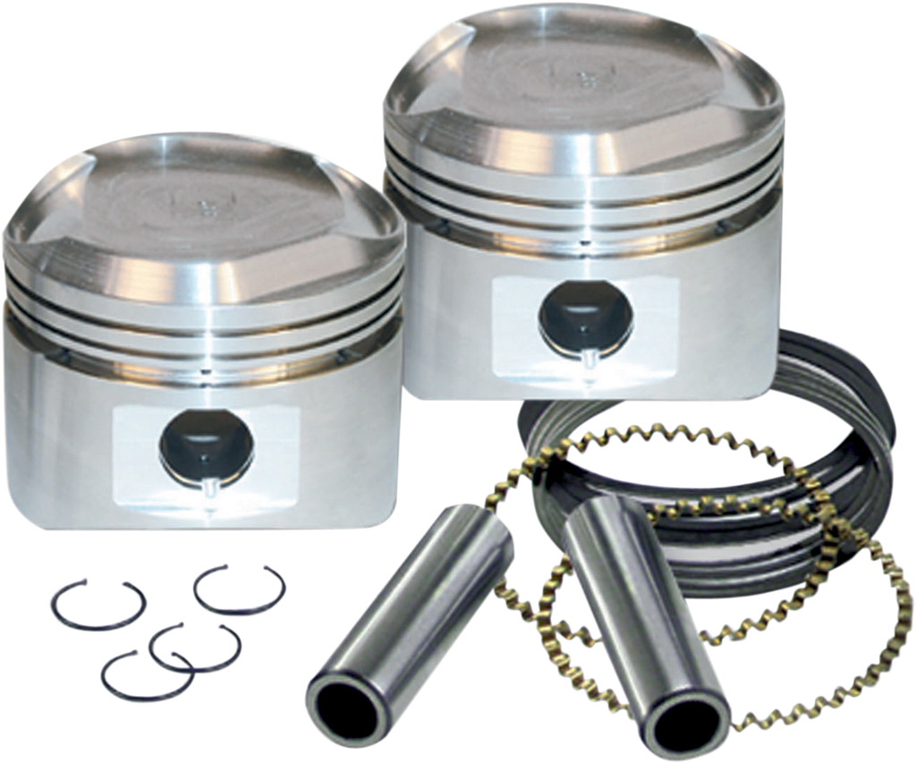 S&S CYCLE Piston Kit - for 89" Stroker Kits & Super Stock? Heads - 3.5" - Standard 92-2046 - Team Dream Rides