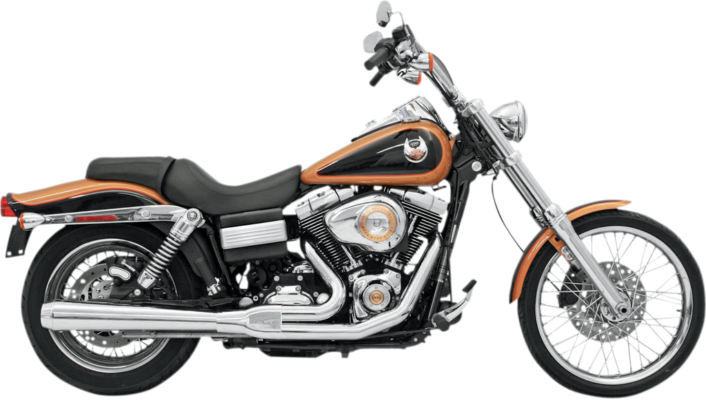 BASSANI XHAUST Road Rage Exhaust - Chrome - Long - '06-'17 FXD Road Rage 2:1 Exhaust System - Team Dream Rides
