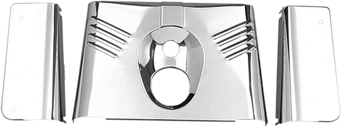 DRAG SPECIALTIES 3-Piece Fork Tins - Chrome - Ribbed -  '86-'17 FLST Fork Tins - Team Dream Rides