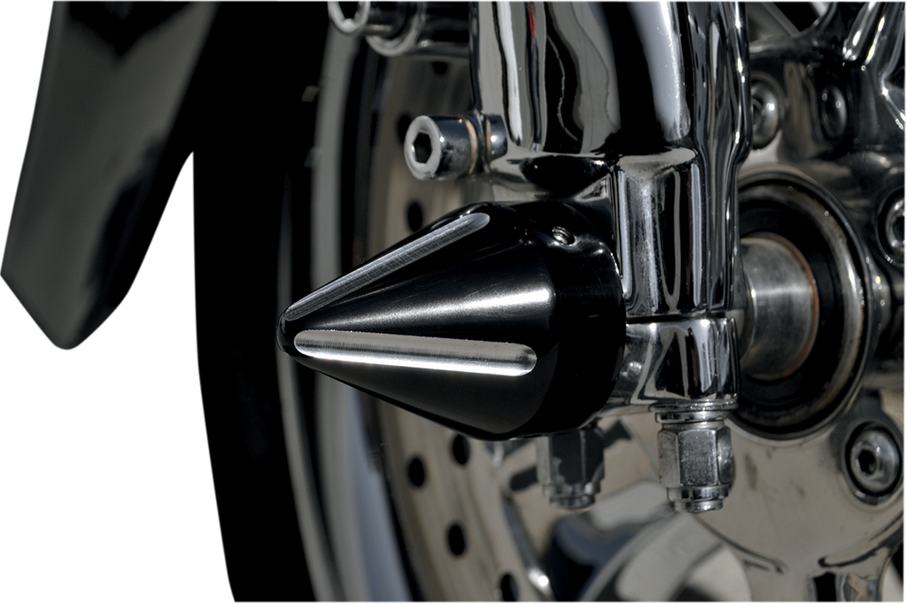 LA CHOPPERS Axle Caps - Black Cut - Spike Axle Cap - Team Dream Rides