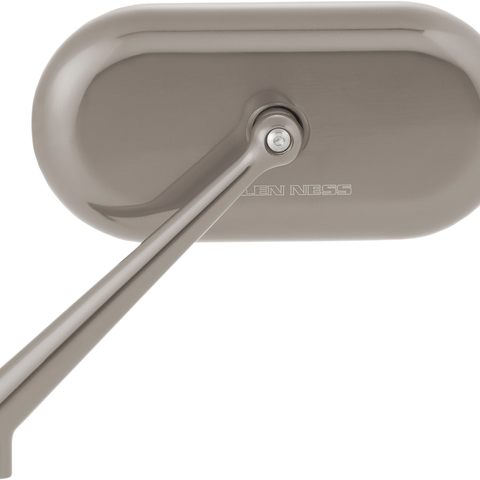 ARLEN NESS Oval Mirror - Left - Titanium Oval Mirror - Team Dream Rides