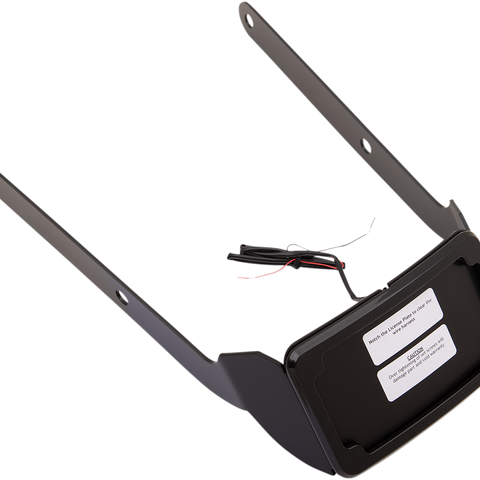 CYCLE VISIONS LP Plate Frame & Mount with Tag  Light - FXSB - Black Curved License Plate Frame and Mount with License Plate Light - Team Dream Rides