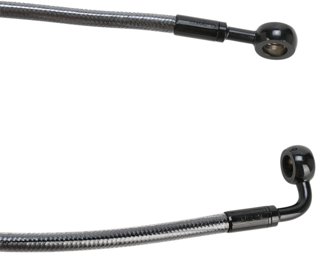 MAGNUM Black Pearl Brake Line - 42" - 180/90° E-Z Align DOT Braided Single Disc Front Brake Line - Team Dream Rides