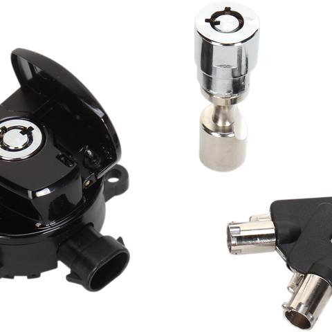 DRAG SPECIALTIES Side Hinge Ignition Switch with Fork Lock - Black Side Hinge Ignition Switch - Team Dream Rides