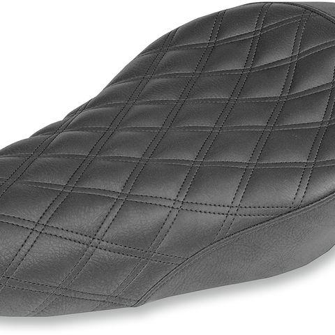 SADDLEMEN Renegade Seat - Lattice Stitched - Black - XL with 3.3 Gallon Tanks Renegade LS Solo Seat - Team Dream Rides