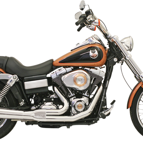 BASSANI XHAUST Road Rage Exhaust - Chrome - Short - '06-'17 FXD Road Rage 2:1 Exhaust System - Team Dream Rides