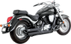 VANCE & HINES Staggered Twin Slash Exhaust - Black 48293 - Team Dream Rides