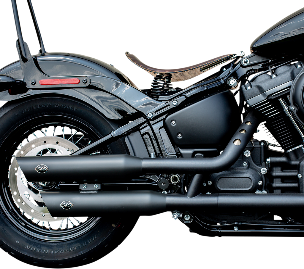 S&S CYCLE Slash Cut Mufflers - 50 State - Black 550-0752B - Team Dream Rides