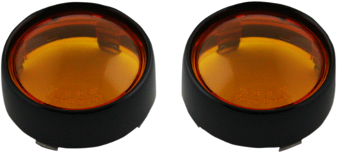 CUSTOM DYNAMICS Bullet Signal Lenses - Black/Amber Bezel/Lenses for ProBEAM® Bullet Turn Signals - Team Dream Rides